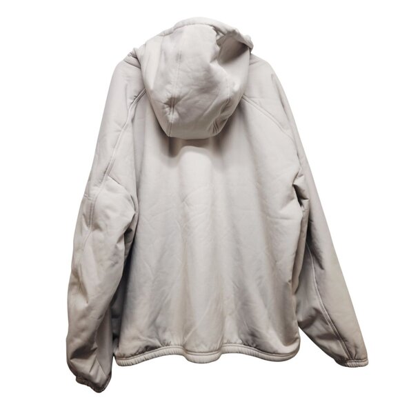 Softshell Fleece Men's Jacket Hood Size 4XL All In Motion Beige Warm Outerwear - Picture 2 of 9